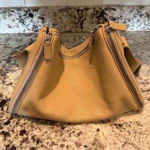 Chic Carla Danelli Beige Leather Shoulder Bag